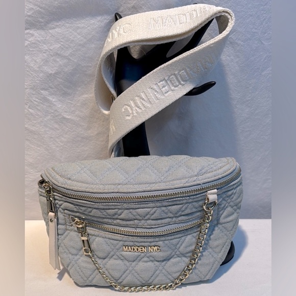 Madden NYC Handbags - Quilted Blue Crossbody Bag